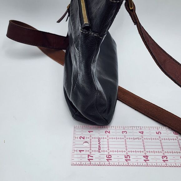 Fossil Vintage Corey Black Leather Crossbody Bag - Picture 9 of 9